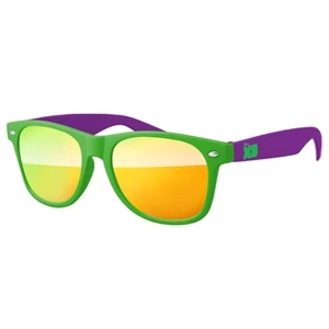 Kids 2-Tone Retro Mirror Sunglasses w/1-color imprint