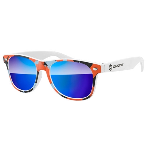Retro Mirror Sunglasses w/ full-color imprint - Image 1