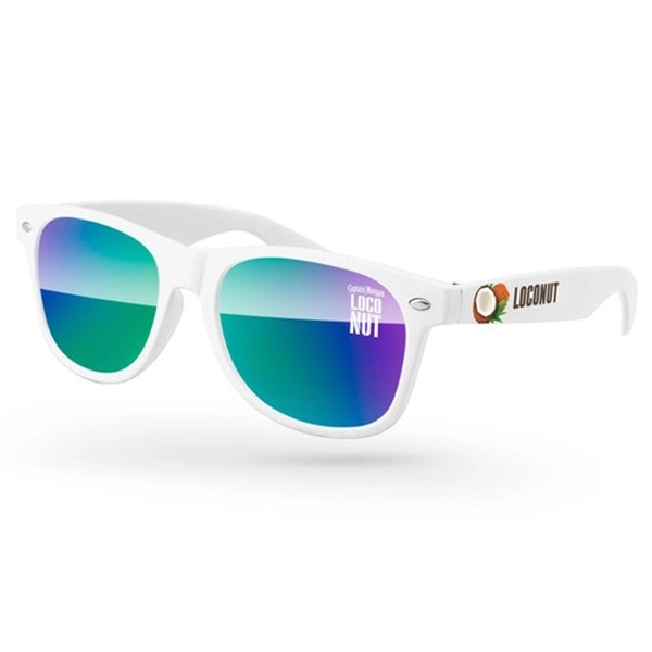 Retro Mirror Sunglasses w/ full-color imprints - Image 1