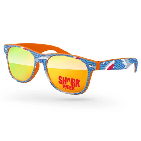 Retro Mirror Sunglasses w/ full-color imprints - Image 1