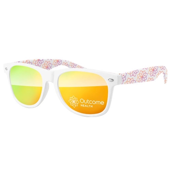 Retro Mirror Sunglasses w/ full-color sublimation - Image 1