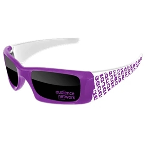 2-Tone Wrap Sunglasses w/ 1-color imprints