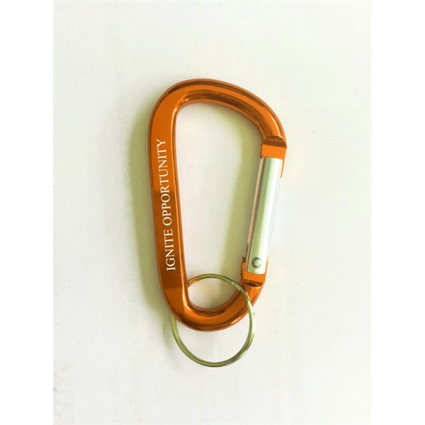 Aluminum Carabiner With Key Ring - Image 2