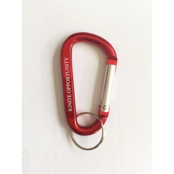 Aluminum Carabiner With Key Ring - Image 3