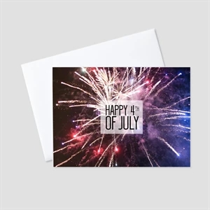 Firework Celebration July Fourth Greeting Card