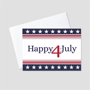 Stars and Stripes July Fourth Greeting Card