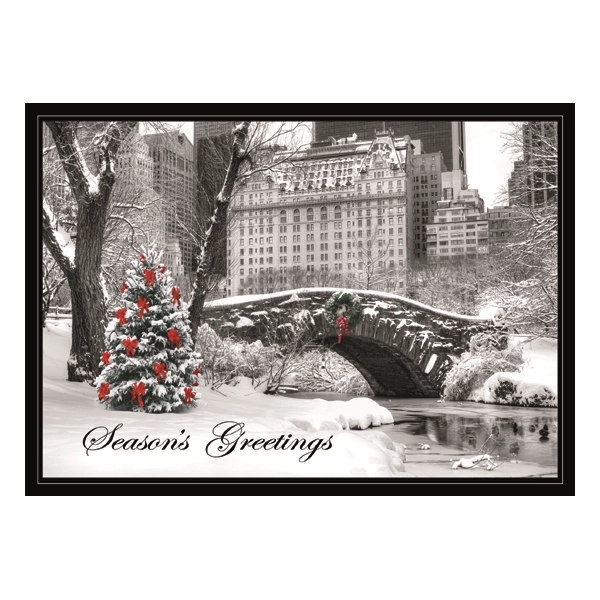 City Snow Day Holiday Card