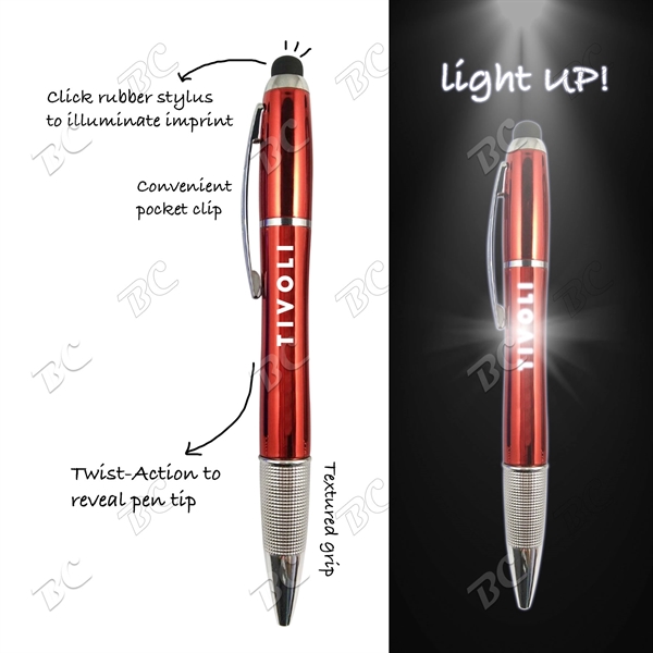Logo Light Up Stylus Pen - Image 7
