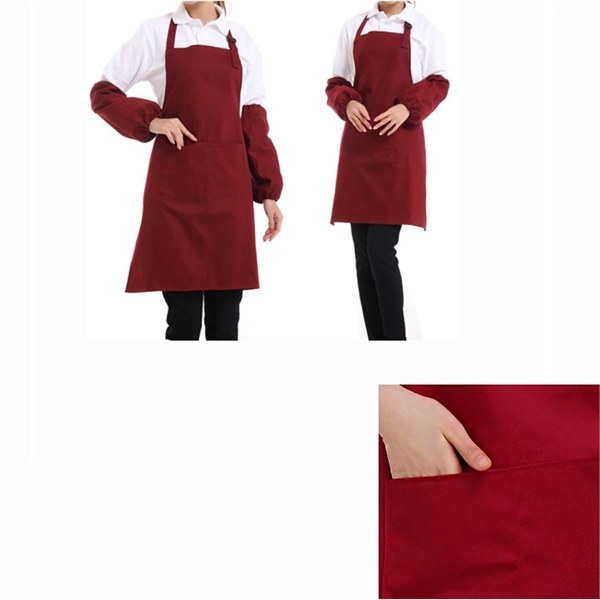 Polyester adjustable apron with pockets - Image 2