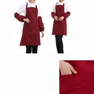 Polyester adjustable apron with pockets