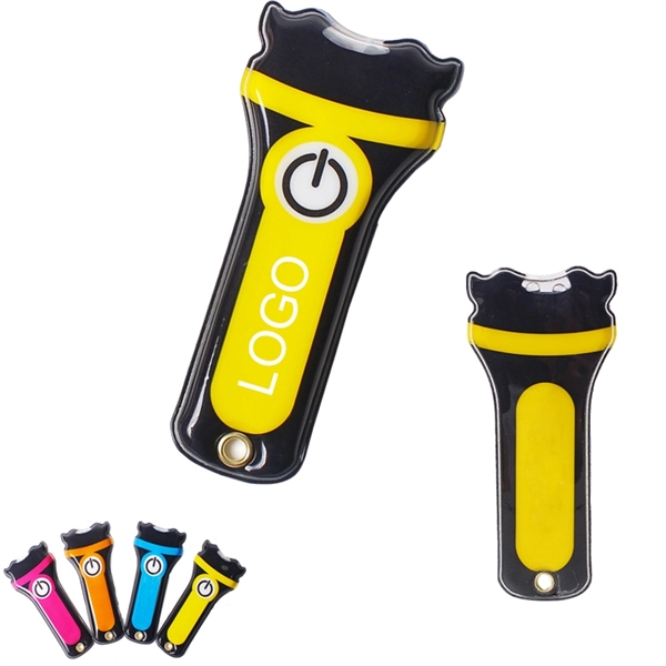 Led PVC flashlight with keychain - Image 1