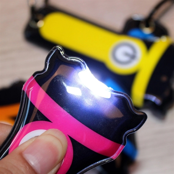 Led PVC flashlight with keychain - Image 2