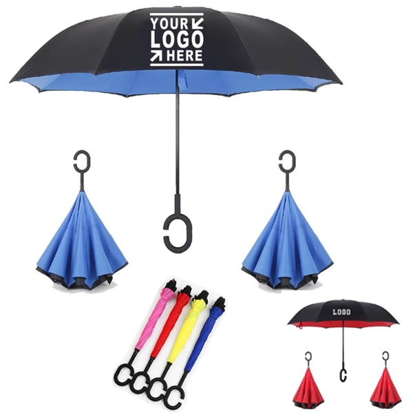 Creative Double Layer Folding Inverted Umbrella