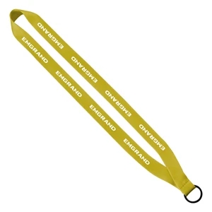 3/4" Polyester Sewn Lanyard with Silver Split-Ring