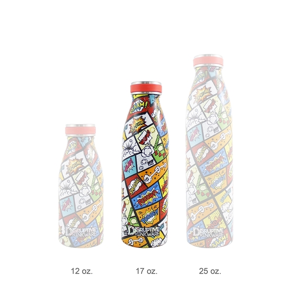 17oz Disruptive Drinkware Thermal Bottle, Comic Design