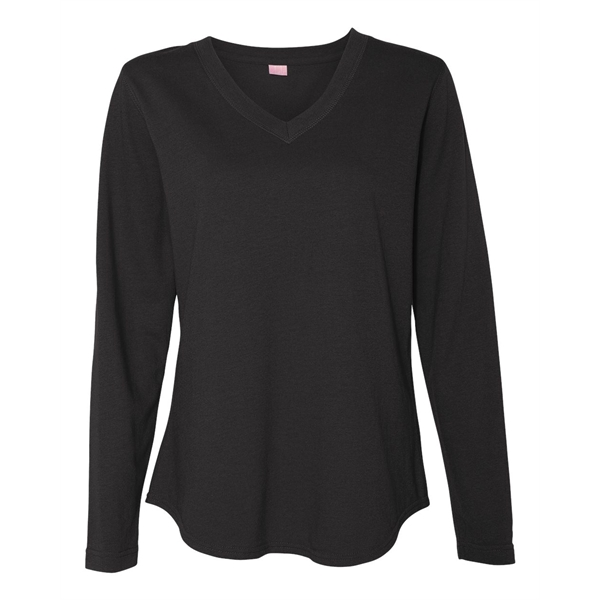 LAT Women's V-Neck French Terry Pullover