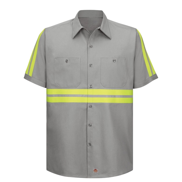 Red Kap Enhanced Visibility Short Sleeve Cotton Work Shir...