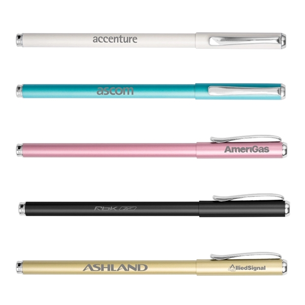 Colorful Series Metal Gel Pen with Cap - Image 4