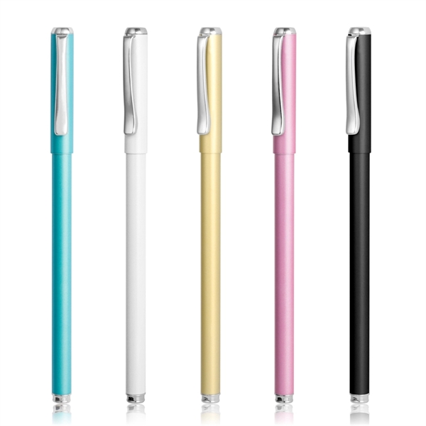 Colorful Series Metal Gel Pen with Cap - Image 1