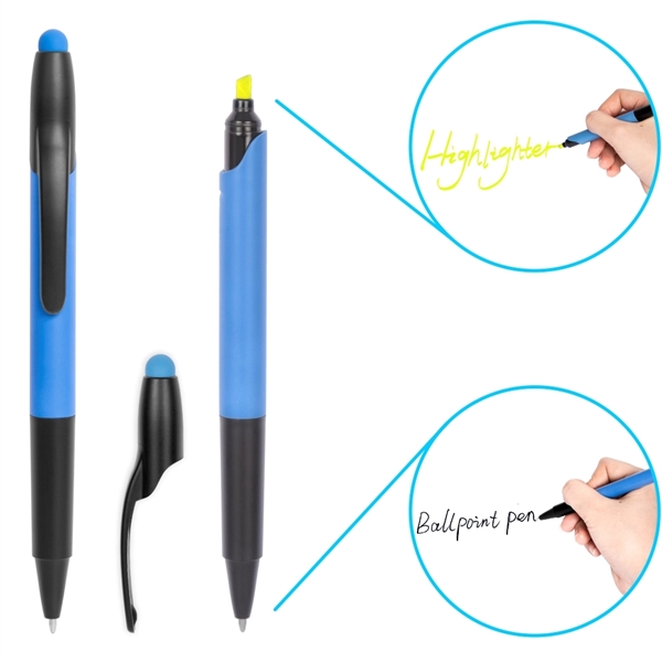 2 In 1 Dual Function Highlighter Ballpoint Pen - Image 5