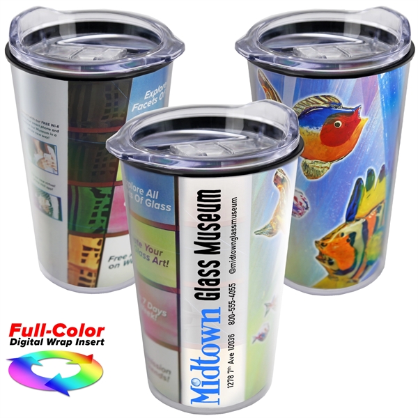 14 oz. Transparent Tumbler with full-color insert - Image 1