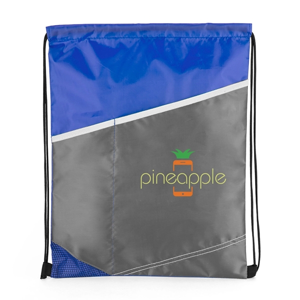 Polyester Bold Color Drawstring Backpack - Image 3
