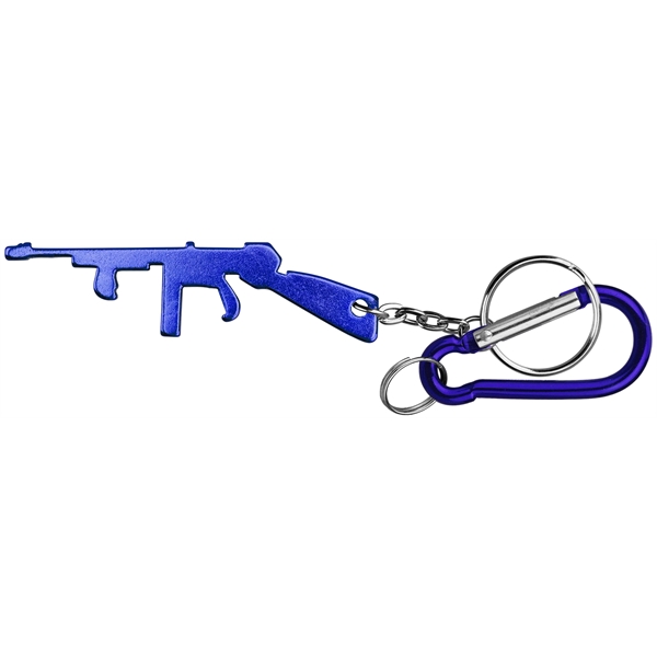 Rifle Shape Bottle Opener Key Chain & Carabiner - Image 2