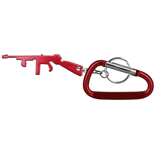 Rifle Shape Bottle Opener Key Chain & Carabiner - Image 5
