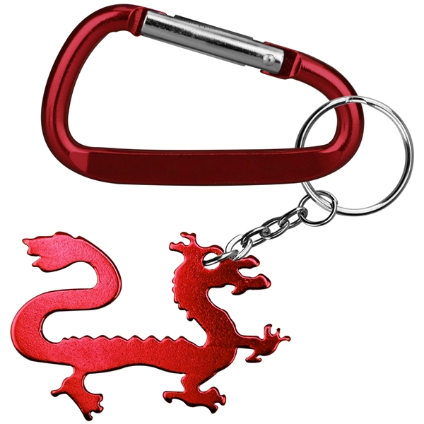 Dragon Shape Bottle Opener with Key Chain & Carabiner - Image 4