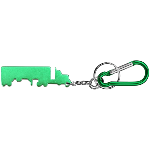 Truck Shape Bottle Opener Key Chain & Carabineer - Image 3
