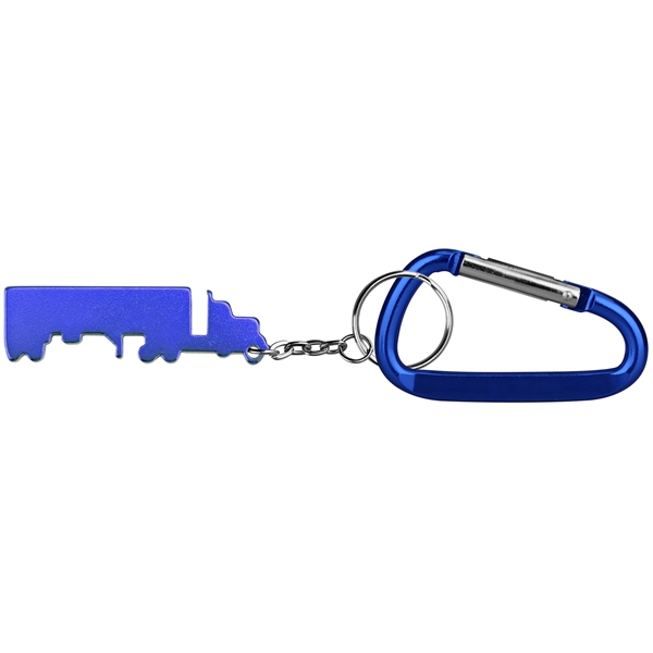 Truck Shape Bottle Opener Key Chain & Carabineer - Image 2