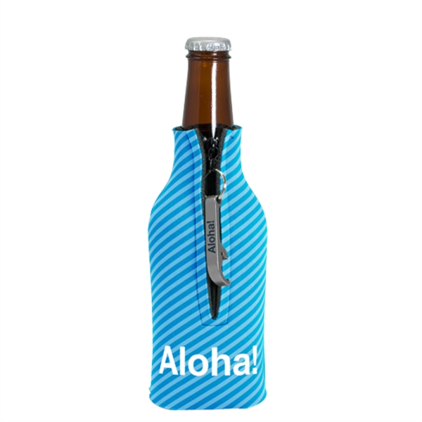 Zippered Bottle Coolie™ With Bottle Opener - Image 3