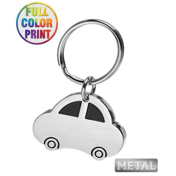 Car Shaped Metal Keychain-Full Color Dome - Image 2