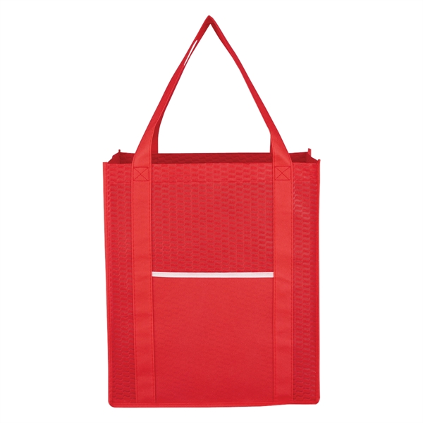 Non-Woven Wave Shopper Tote Bag - Image 2