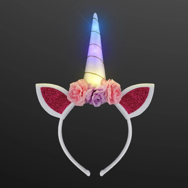 Color Change LED Unicorn Horn Headband - Image 1