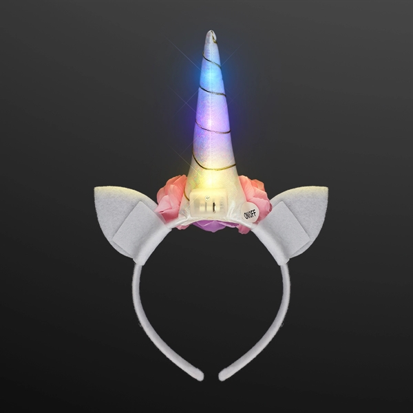 Color Change LED Unicorn Horn Headband - Image 2