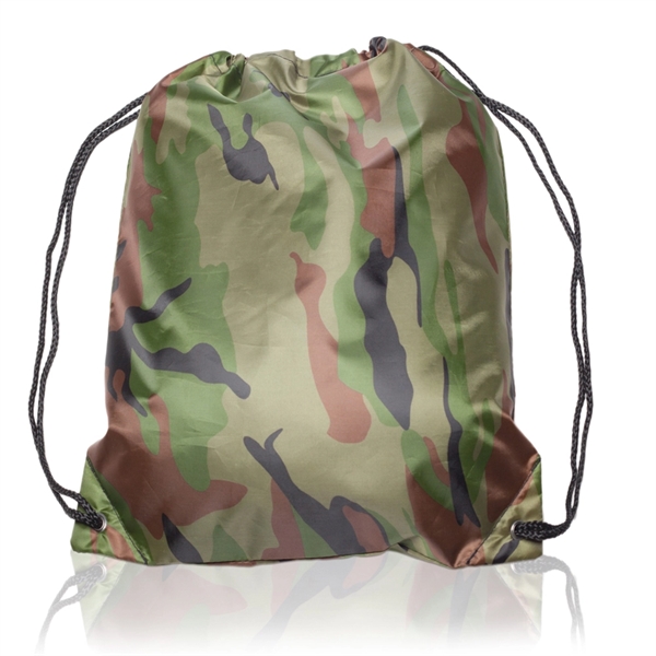 Polyester Drawstring Backpack 14"W x 16.5"H Cinch Backpacks - Image 5