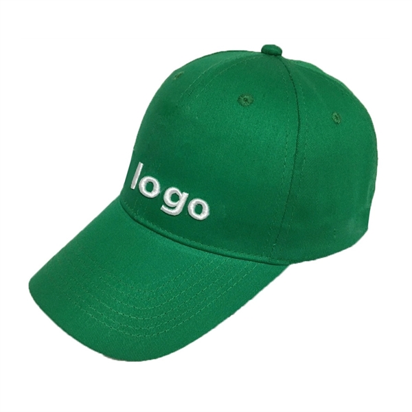 Constructed Cotton Baseball Cap with 3D Embroidery Deco - Image 1