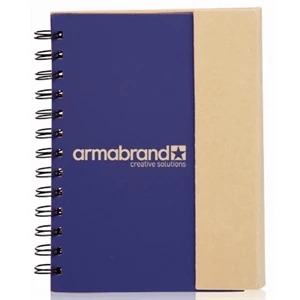 5.25 x 7 in. Eco flip top notebook with sticky notes