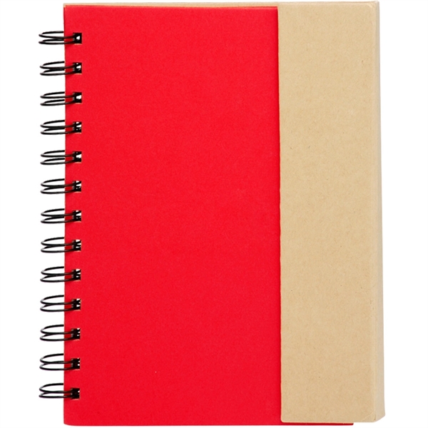5.25 x 7 in. Eco flip top notebook with sticky notes - Image 7