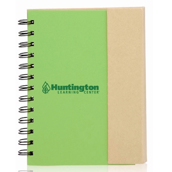 5.25 x 7 in. Eco flip top notebook with sticky notes - Image 8