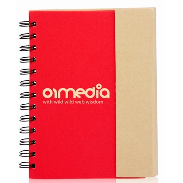 5.25 x 7 in. Eco flip top notebook with sticky notes - Image 10