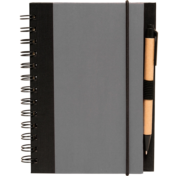 5 x 7 in Eco Friendly Spiral Notebook with Pen - Image 3