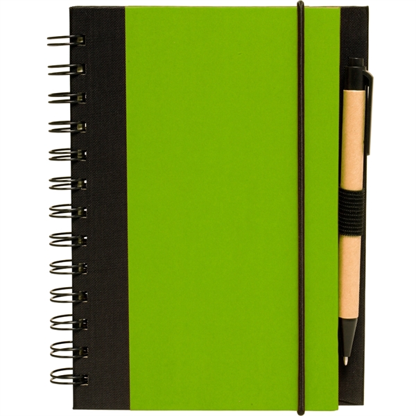 5 x 7 in Eco Friendly Spiral Notebook with Pen - Image 4