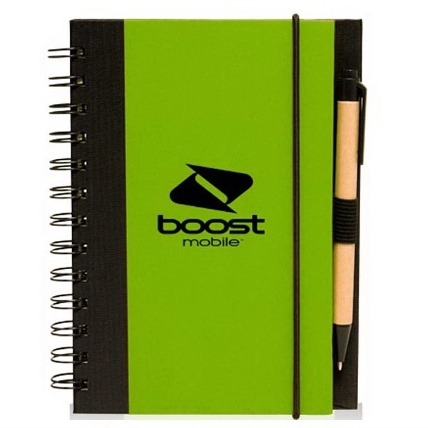 5 x 7 in Eco Friendly Spiral Notebook with Pen - Image 9