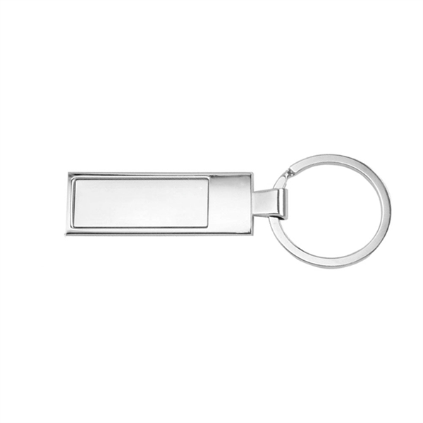 Rectangle Shaped Metal Keychain - Full Color Dome - Image 2