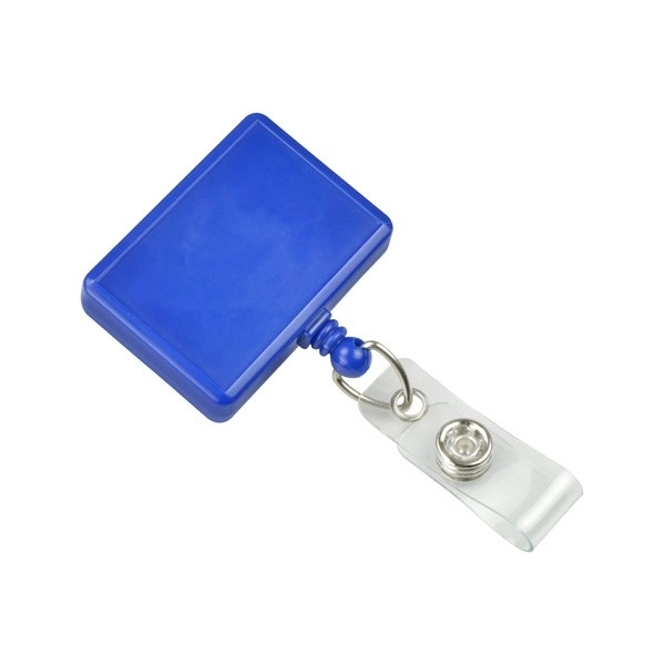 Rectangle Badge Reel with Clear Vinyl Strap - Image 4