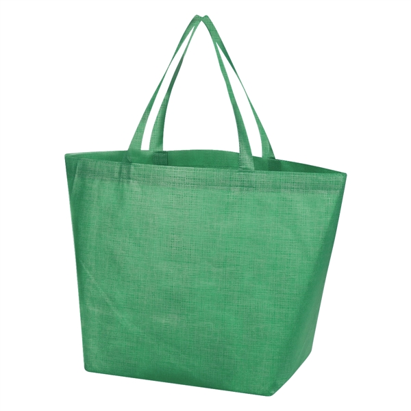 Non-Woven Crosshatched Tote Bag - Image 2