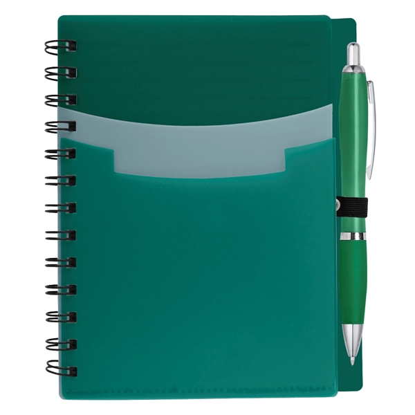 5" x 7" Tri-Pocket Notebook & Satin Pen - Image 9