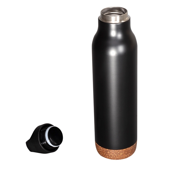 20 oz. Double Wall Vacuum Bottle with Cork Base - Image 2